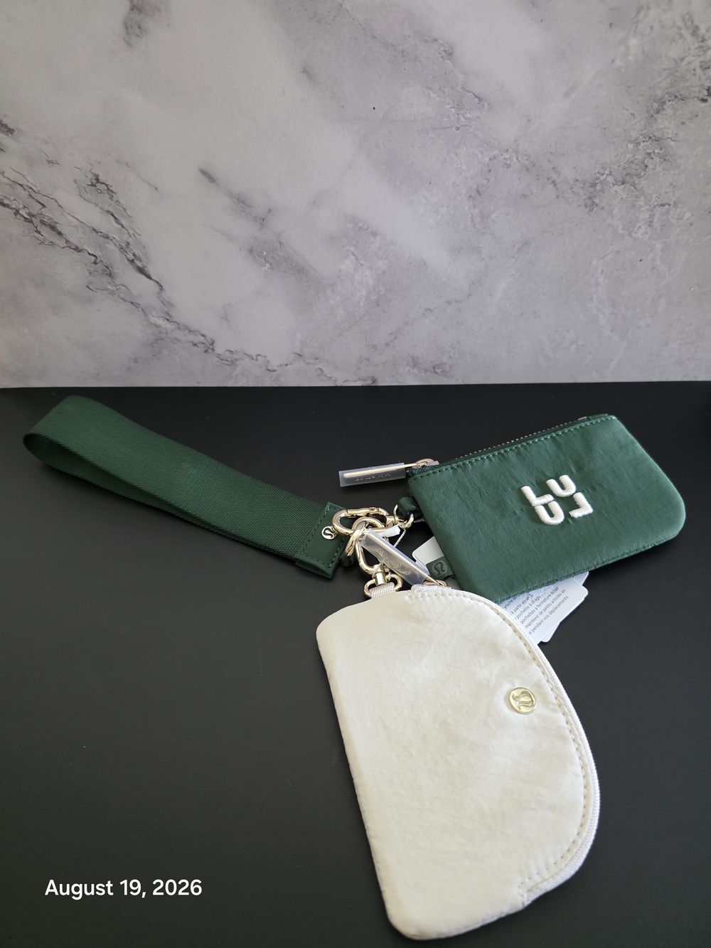 Dual Pouch Wristlet Ivy Light Ivory